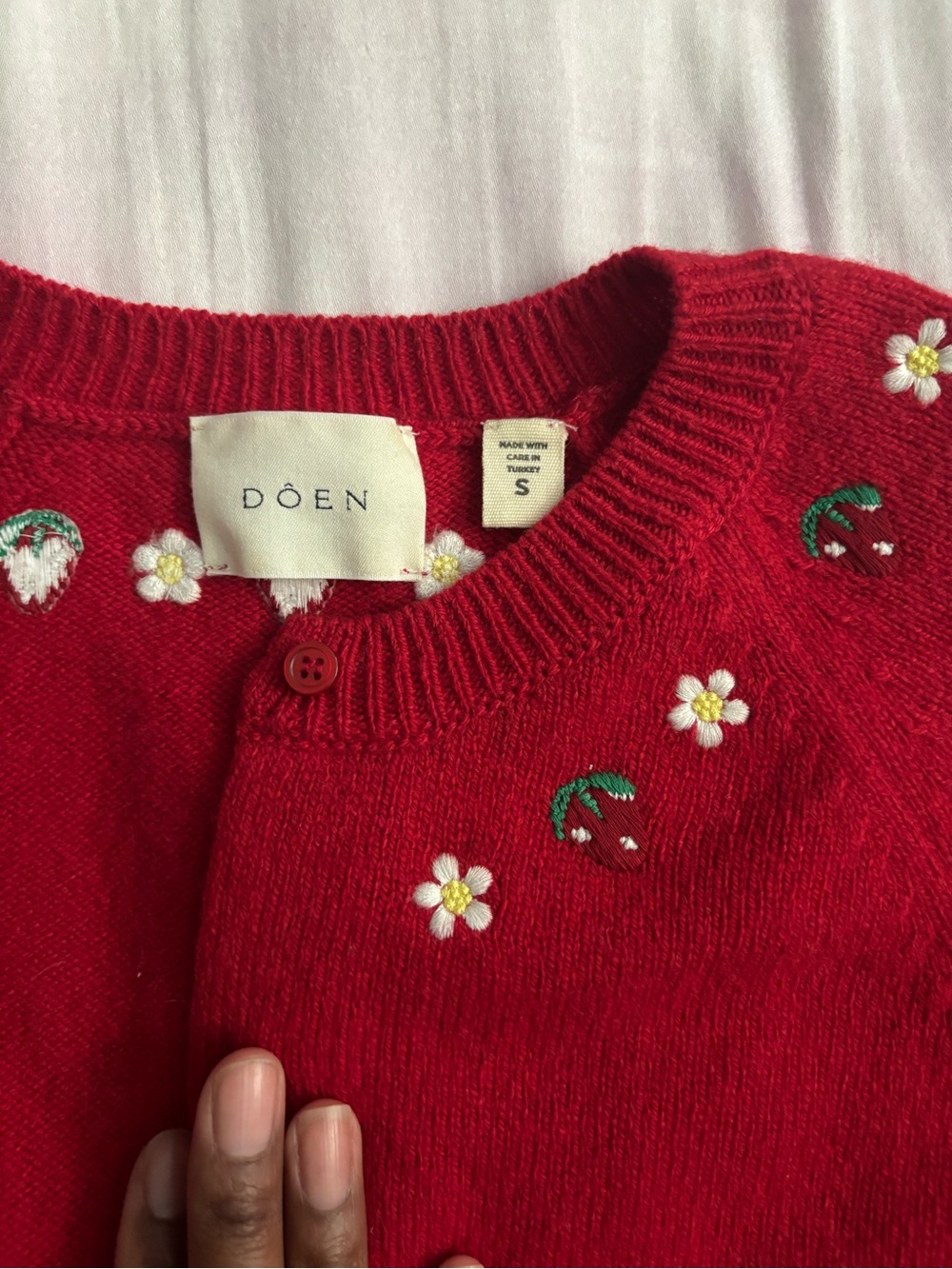 Doen Embroidered Daisy Cardigan - Picture 8 of 10